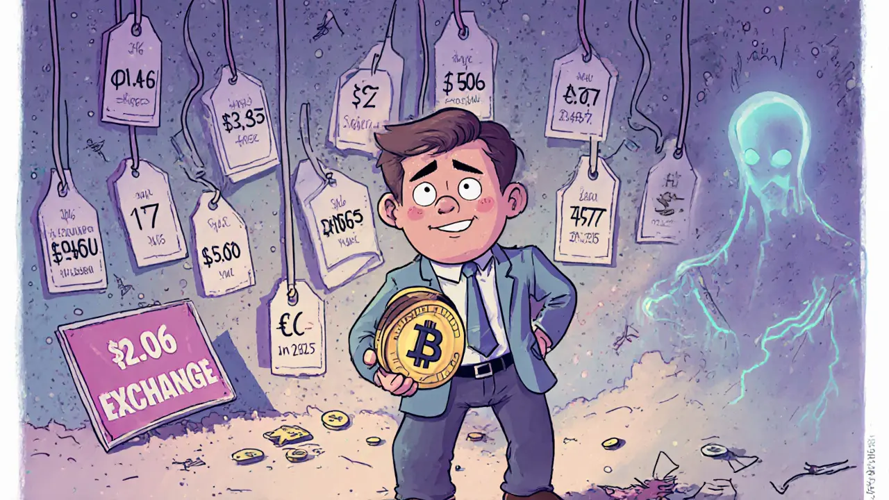 Un investisseur regardant des prix contradictoires de TAG, derrière une blockchain qui disparaît.