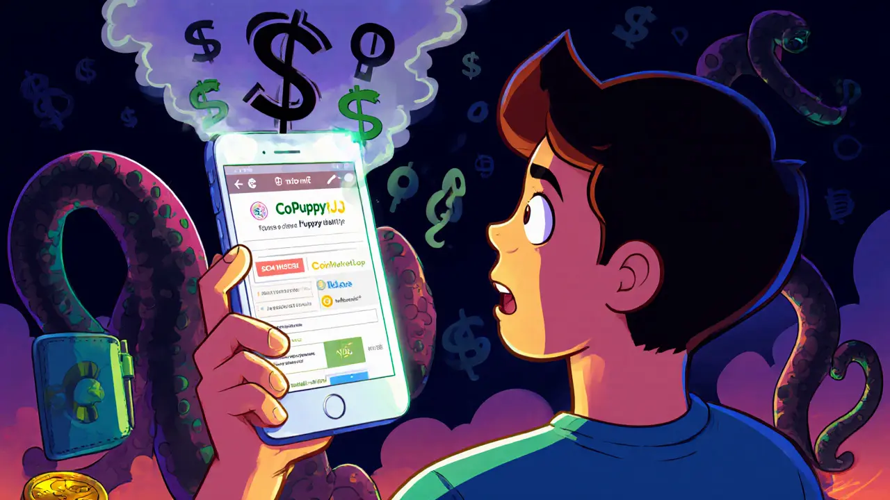 CoPuppy (CP) Airdrop : Ce que vous devez vraiment savoir sur cette arnaque prétendument liée à CoinMarketCap