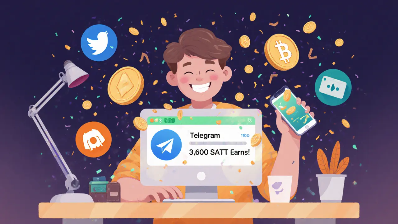 SaTT (SATT) Airdrop : Comment participer et gagner jusqu'à 3 600 SATT en 2025