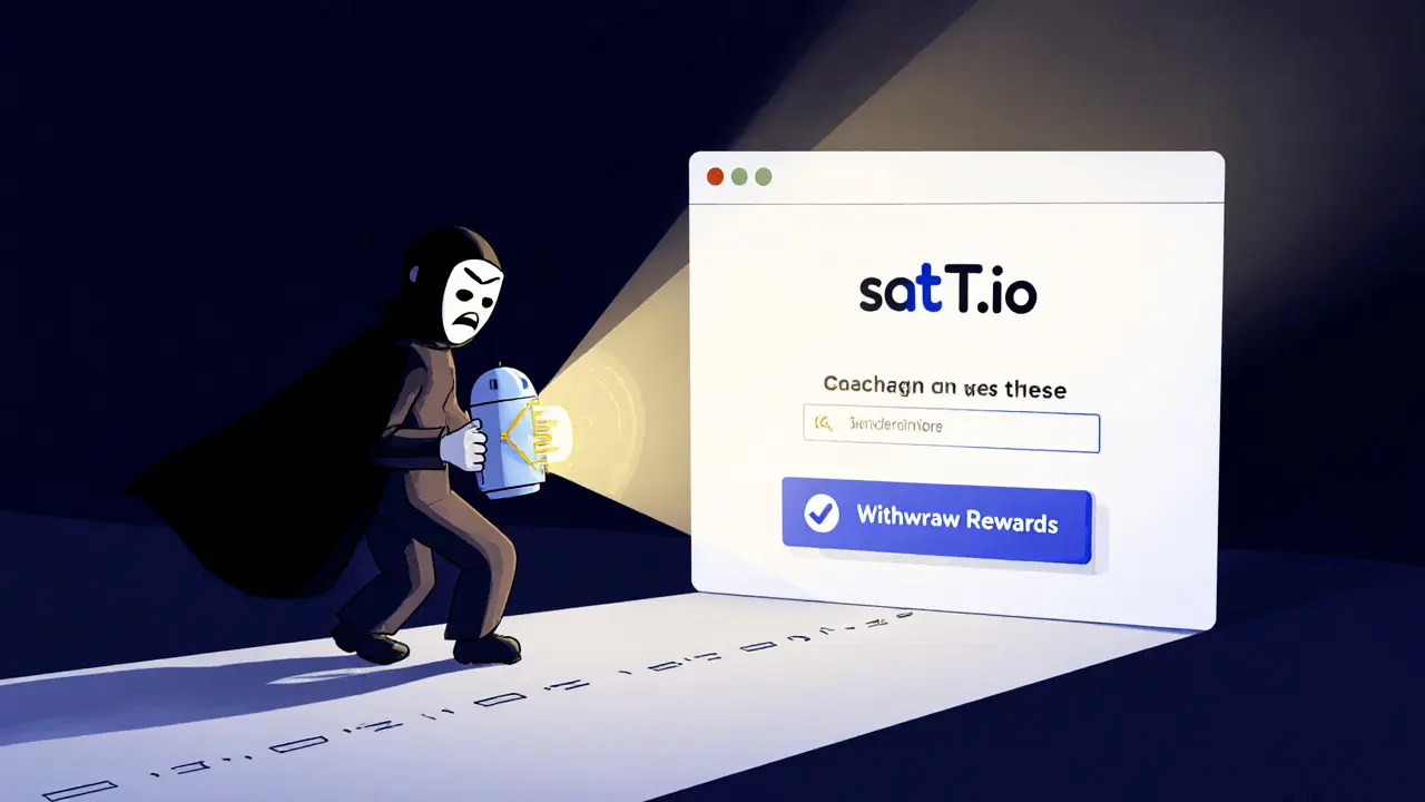 Utilisateur menacé par un pirate numérique, guidé vers le site officiel satt.io par un bot vérifié.