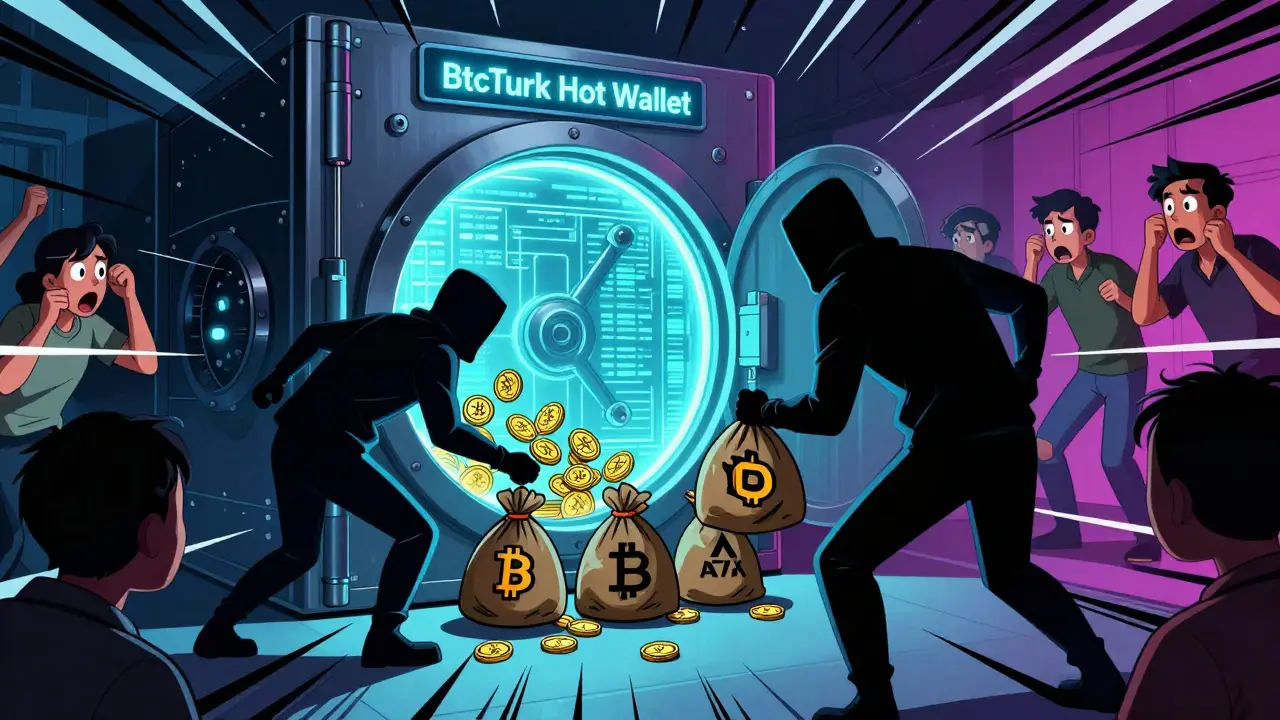 Des pirates volent des cryptomonnaies dans un portefeuille chaud de BtcTurk, tandis que les utilisateurs réagissent avec choc.