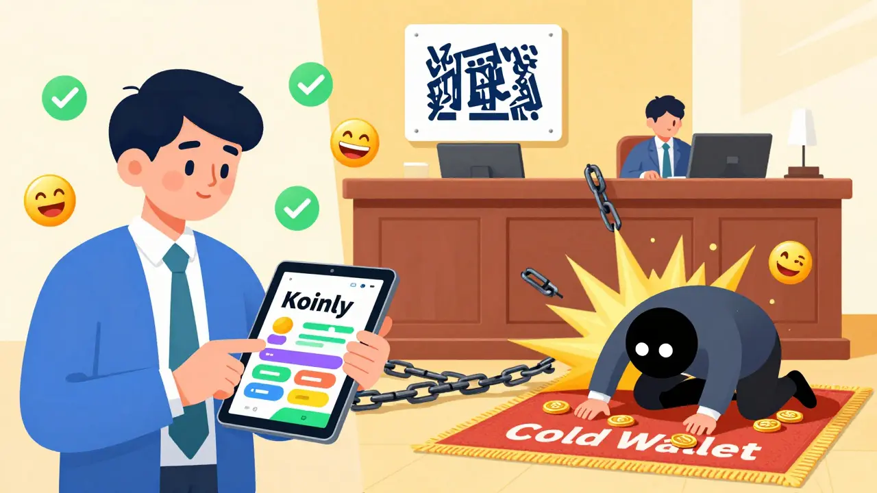 Deux scènes comparant un investisseur responsable utilisant un logiciel fiscal et un autre qui tente de cacher ses cryptos.