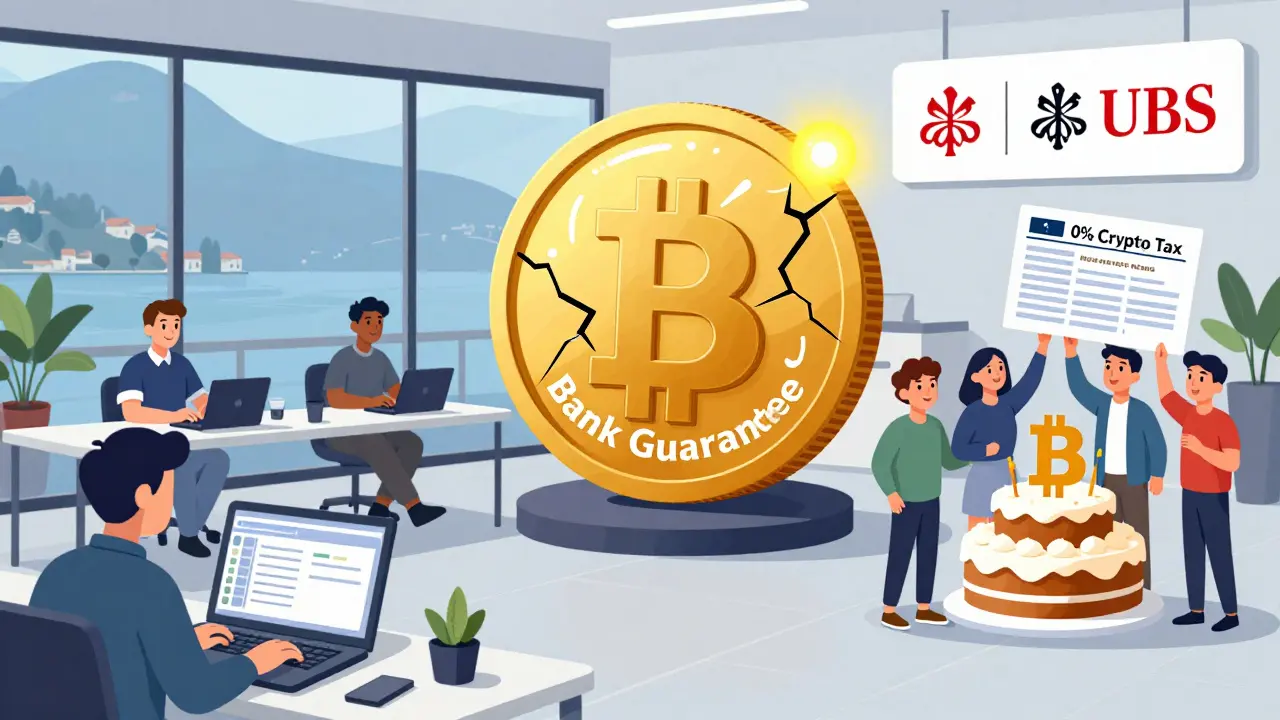 Hub crypto en Suisse avec des développeurs, un stablecoin en danger et une taxe nulle célébrée.