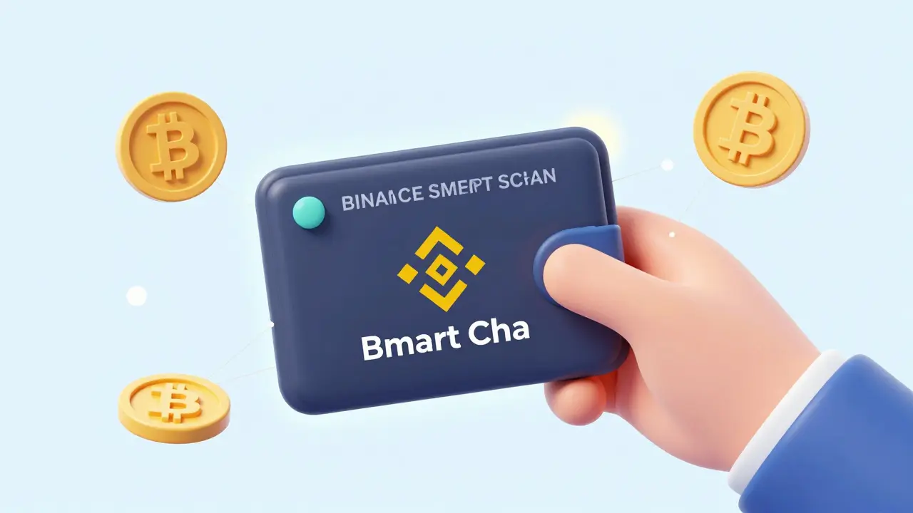 Portefeuille numérique avec transactions sur Binance Smart Chain.