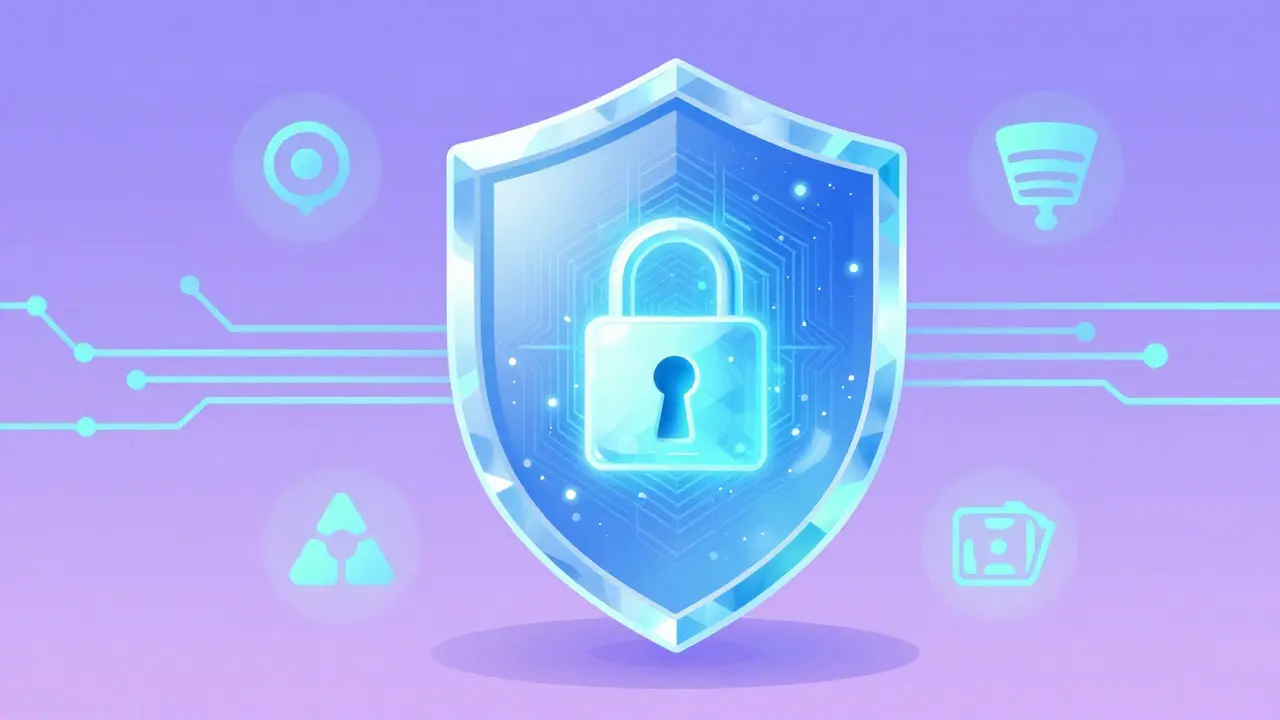 Bouclier de protection cryptographique autour d'une intelligence artificielle.