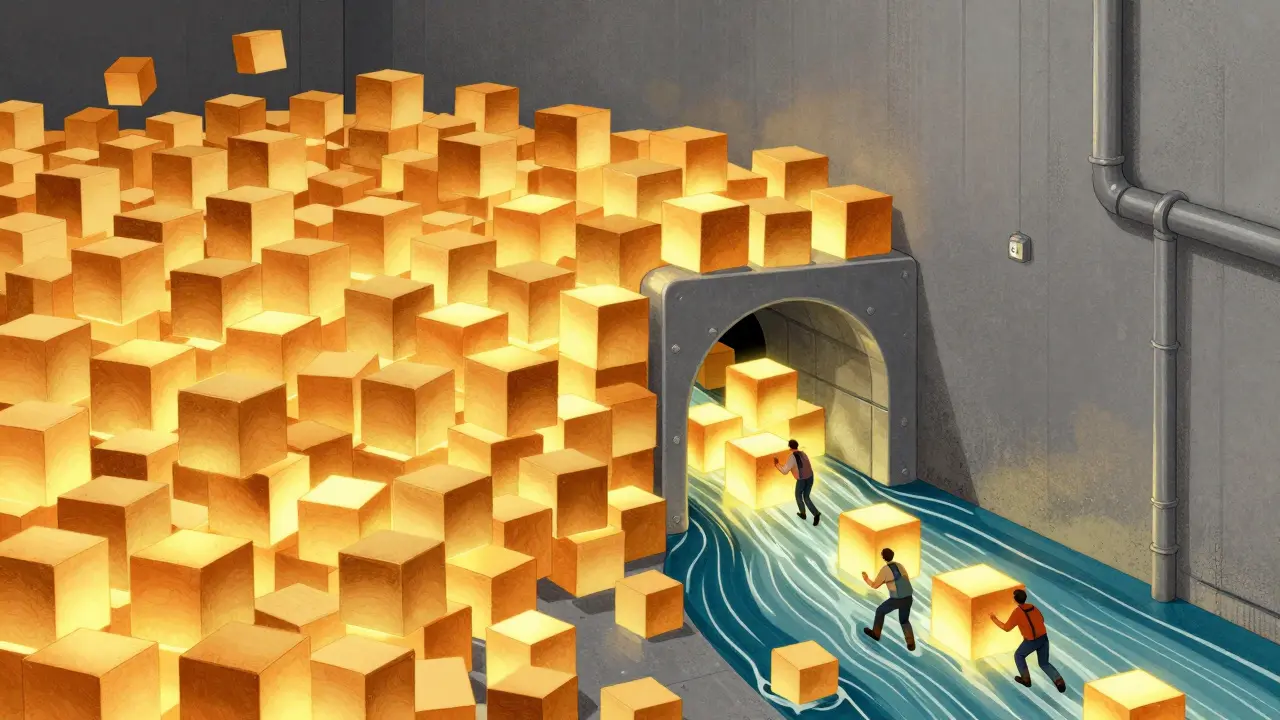 Données massives bloquées par un goulot d'étranglement technique.