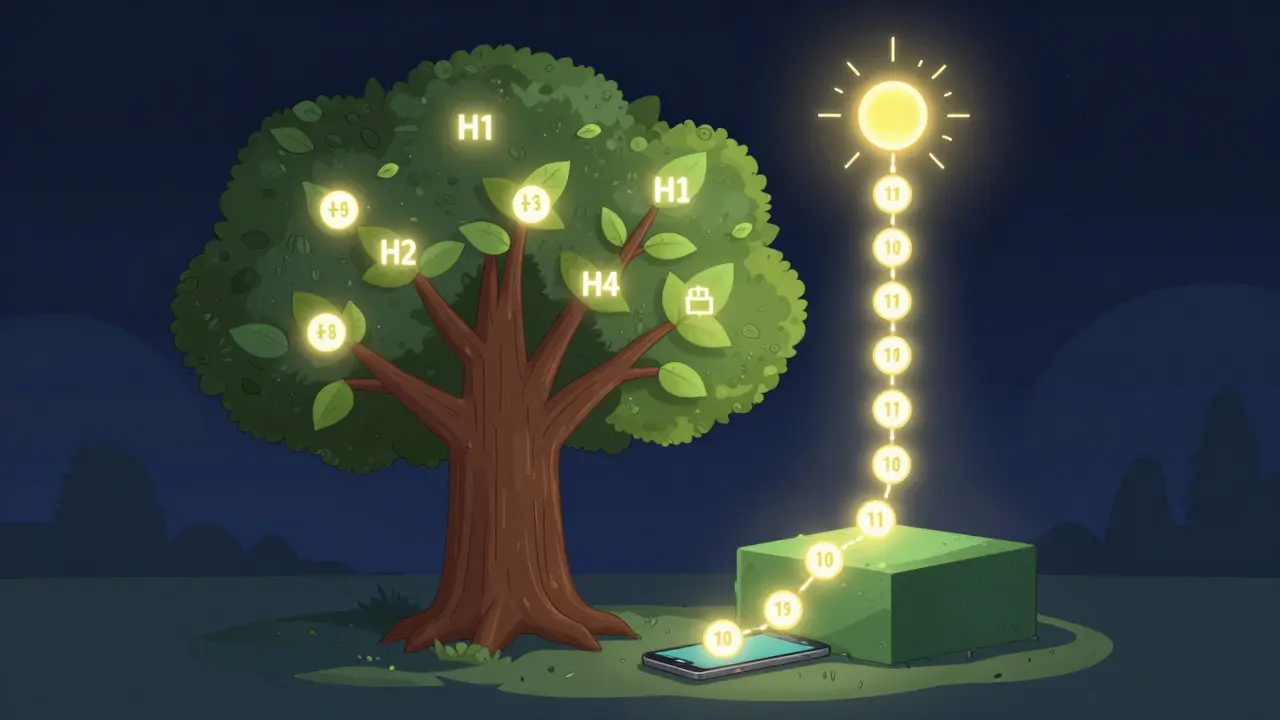 Structure de l'arbre de Merkle et son efficacité dans les blockchains