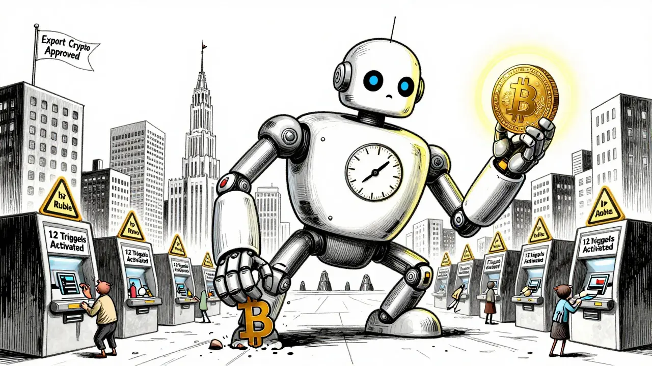 Un géant bancaire russe écrase la crypto tout en promouvant le ruble numérique, dans une scène satirique à la CalArts.