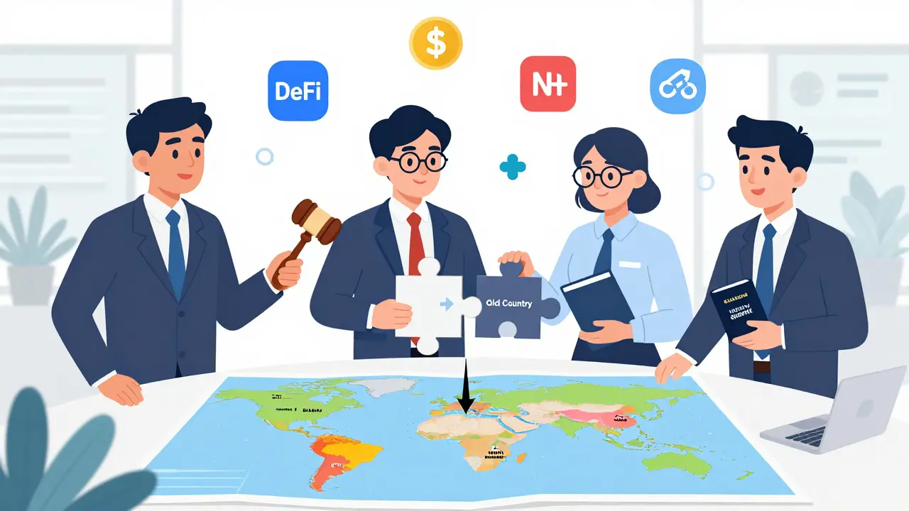 Avocats et experts assemblant un puzzle fiscal complexe pour la relocalisation