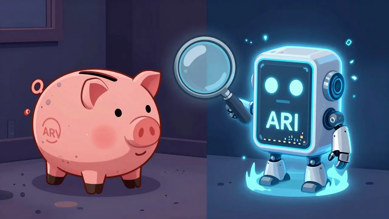 Comparaison visuelle entre le token ARV stagnant et le projet ARI moderne