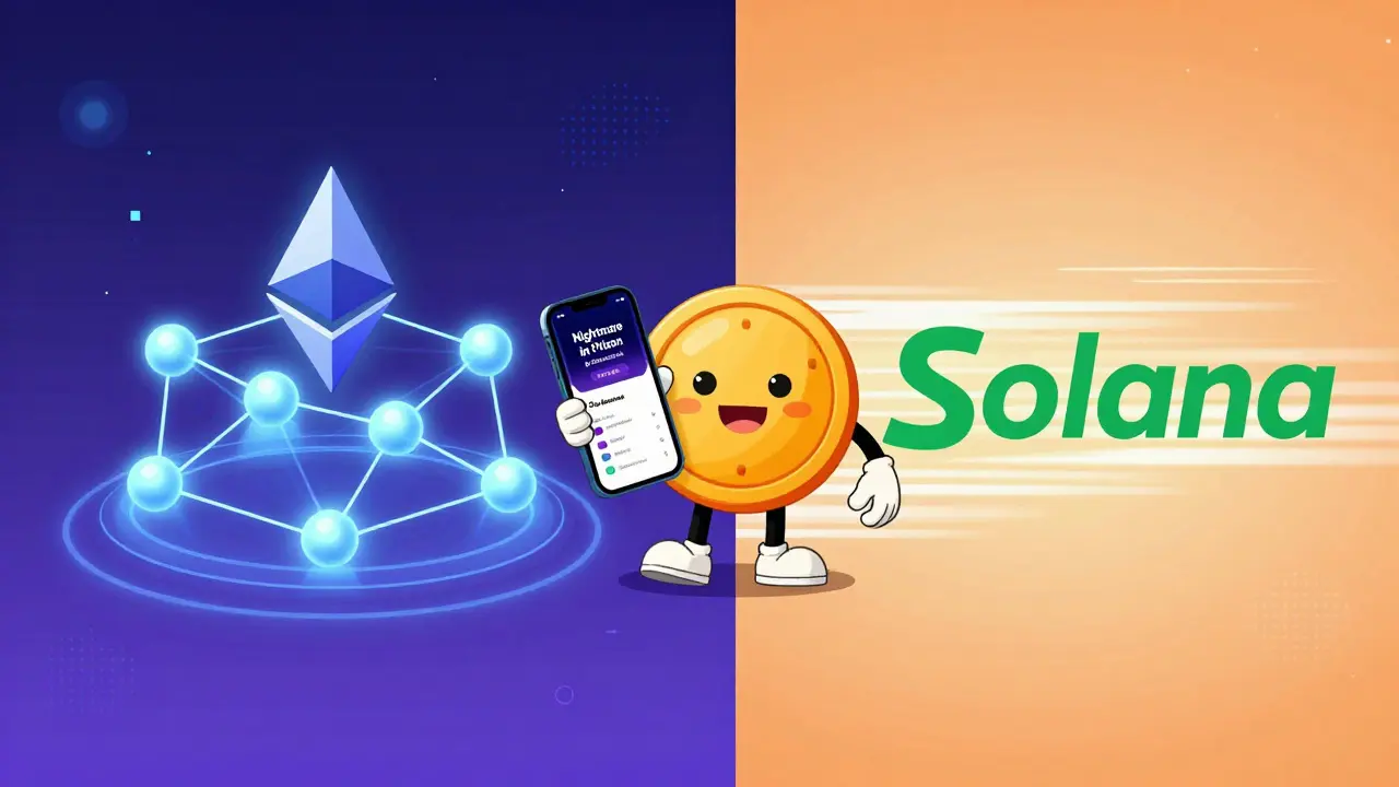 Jeton WLF reliant les réseaux Ethereum et Solana avec l'app Nightmare in Prison