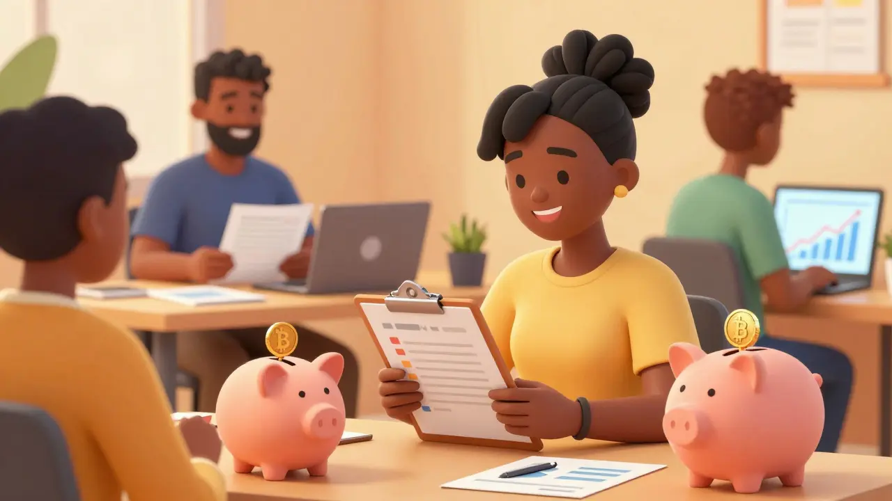 Citoyens nigérians organisant leurs déclarations fiscales crypto avec joie
