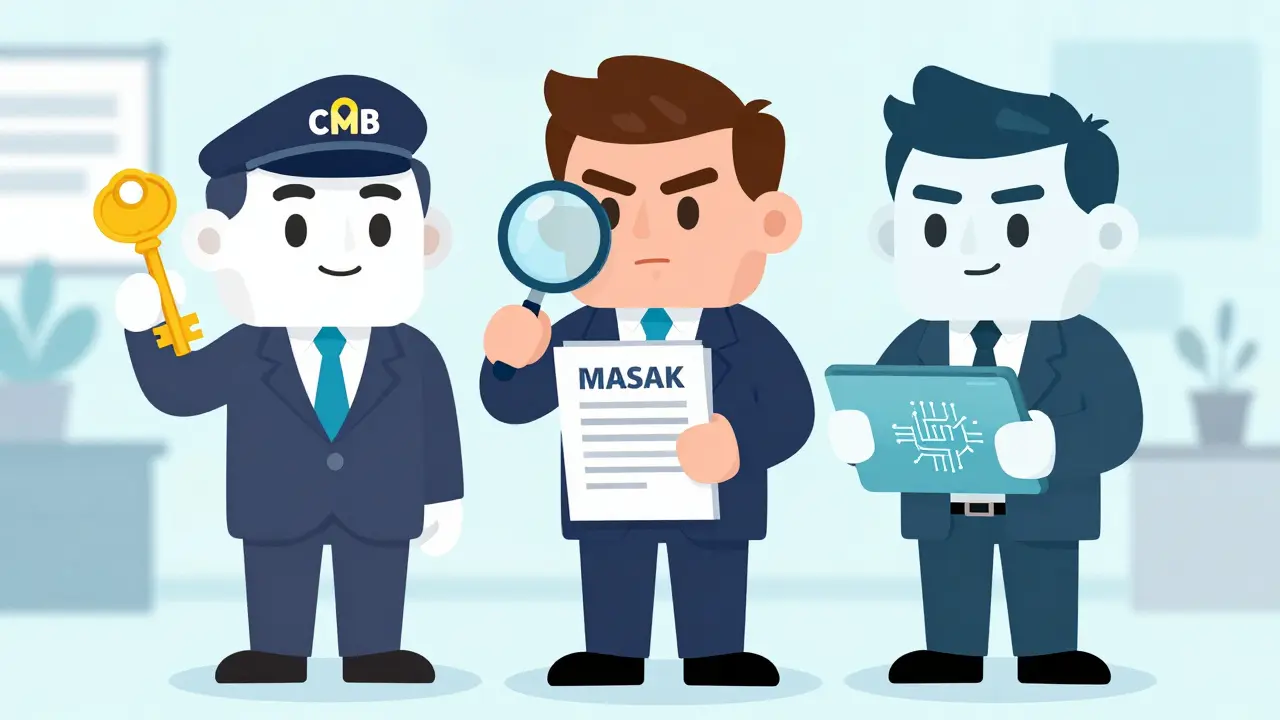 Gardiens réglementaires CMB, MASAK et TÜBİTAK supervisant les échanges