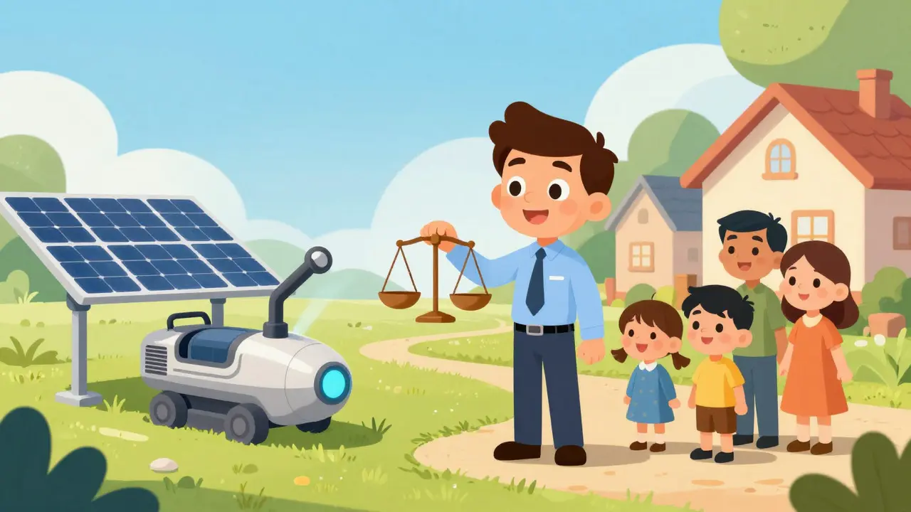 Illustration calarts : régulation équilibrée du minage avec énergie solaire et stabilité du réseau