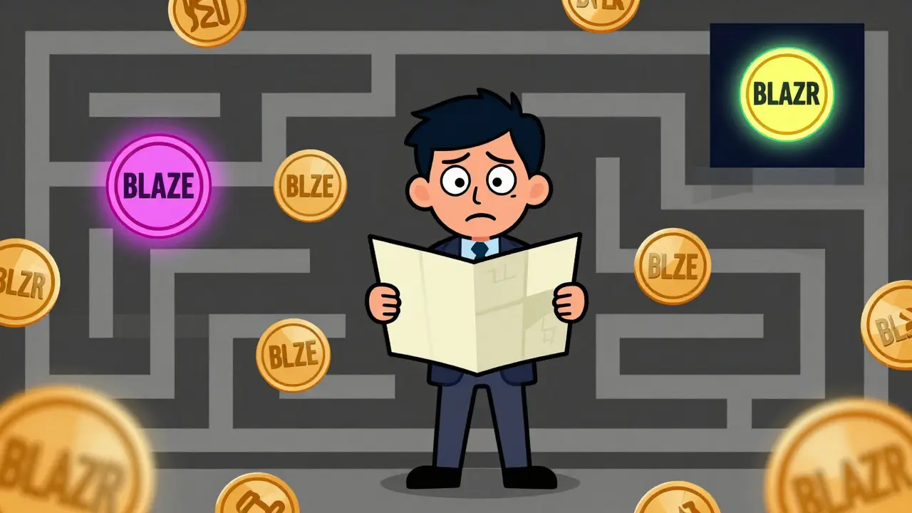 Investisseur confus face à la confusion entre BLAZR et autres tokens