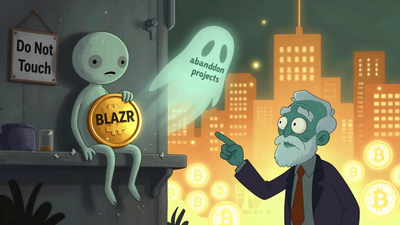 Représentation d'un projet crypto abandonné versus options saines