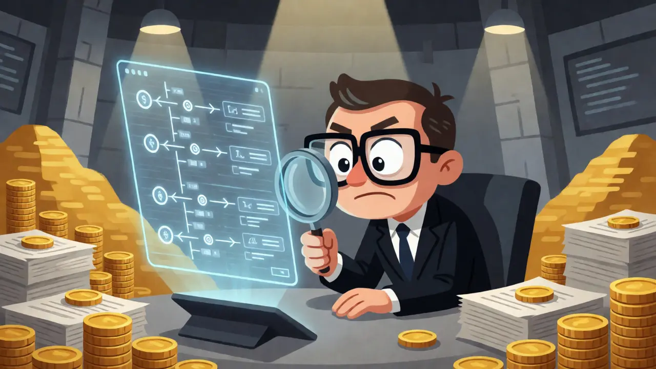Régulateur inspectant des transactions cryptographiques dans une forteresse